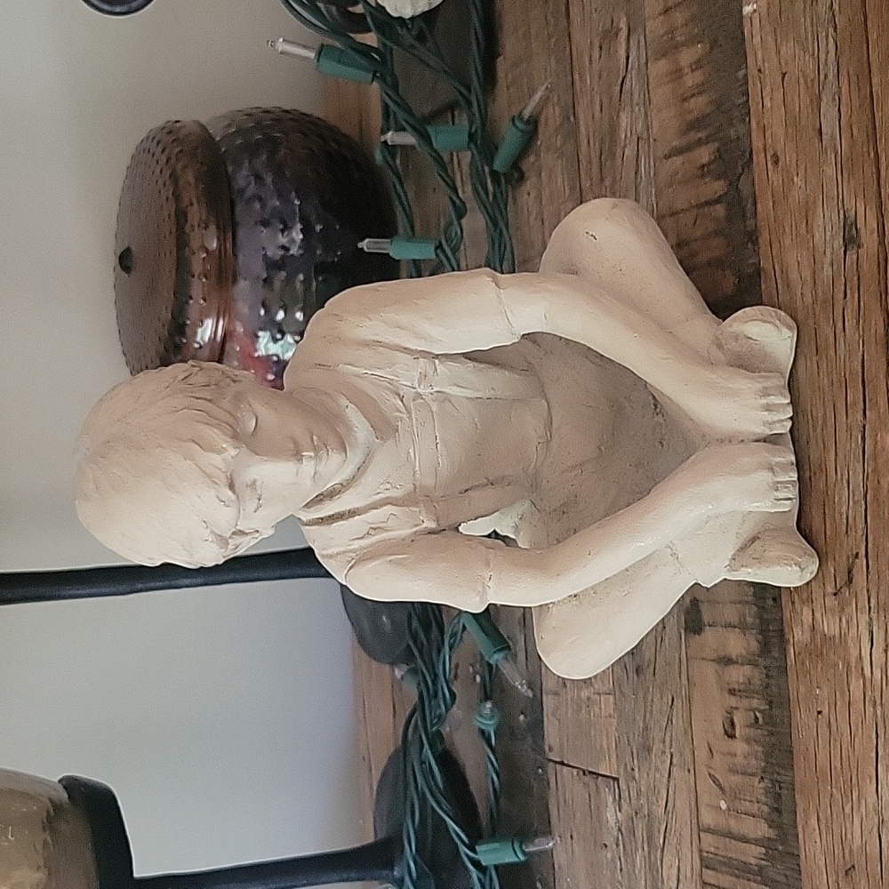 Vintage 1979 Austin Production Sitting Boy Sculpture